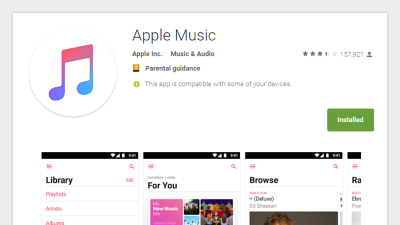 Apple Music, now on Android. Image: Screenshot